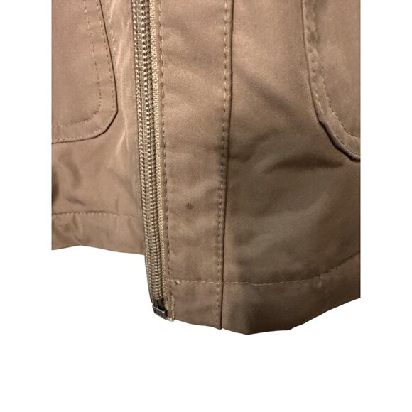 Women's Weather Tamer Tan Quilted Jacket Size Large, Pre-Owned Good Condition - Picture 4 of 12